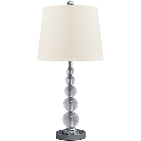 Set of 2 Joaquin Clear/Silver Table Lamps